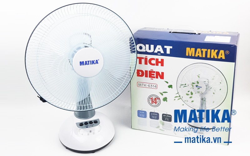 Quạt tích điện Matika MTK-6314 