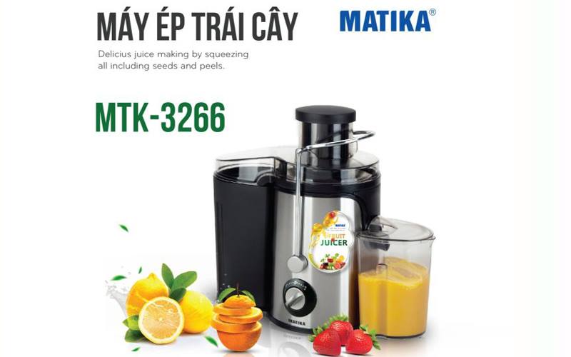 Máy ép trái cây Matika MTK-3266 công suất lớn 600W