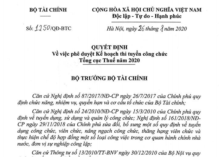 Quyet-dinh-Ve-viec-phe-duyet-Ke-hoach-thi-tuyen-cong-chuc--Tong-cuc-thue-Thue-nam-2020-21