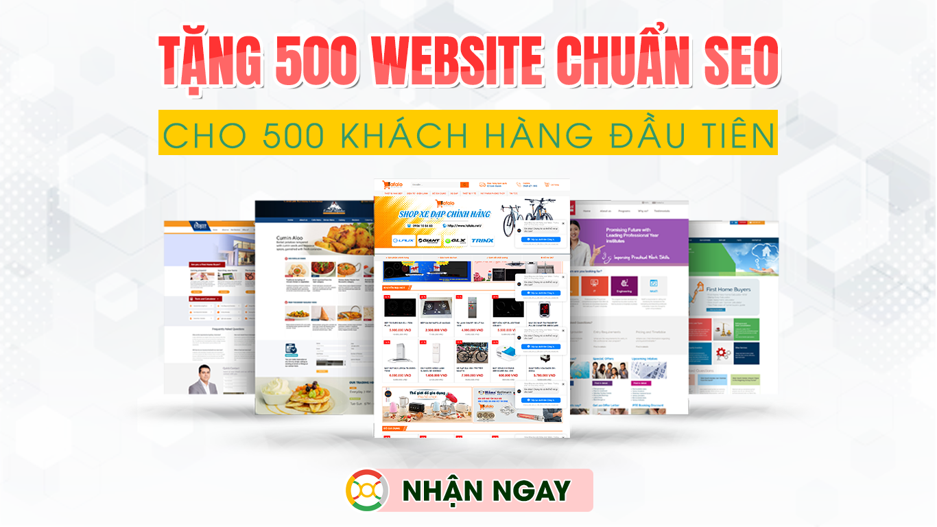 Chương trình CTG Việt Nam tặng 500 Website cho khách hàng