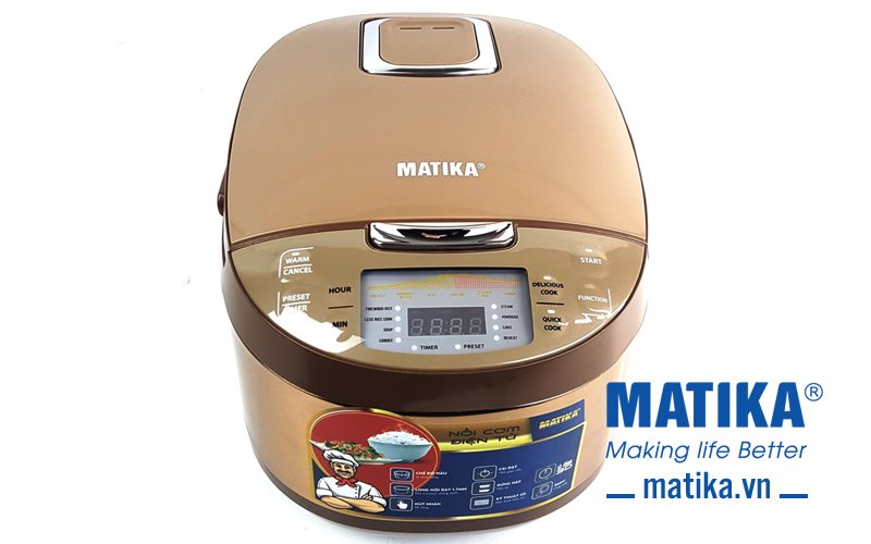 Nồi cơm điện tử Matika MTK-RC1885 đa chức năng nấu, 1.8L