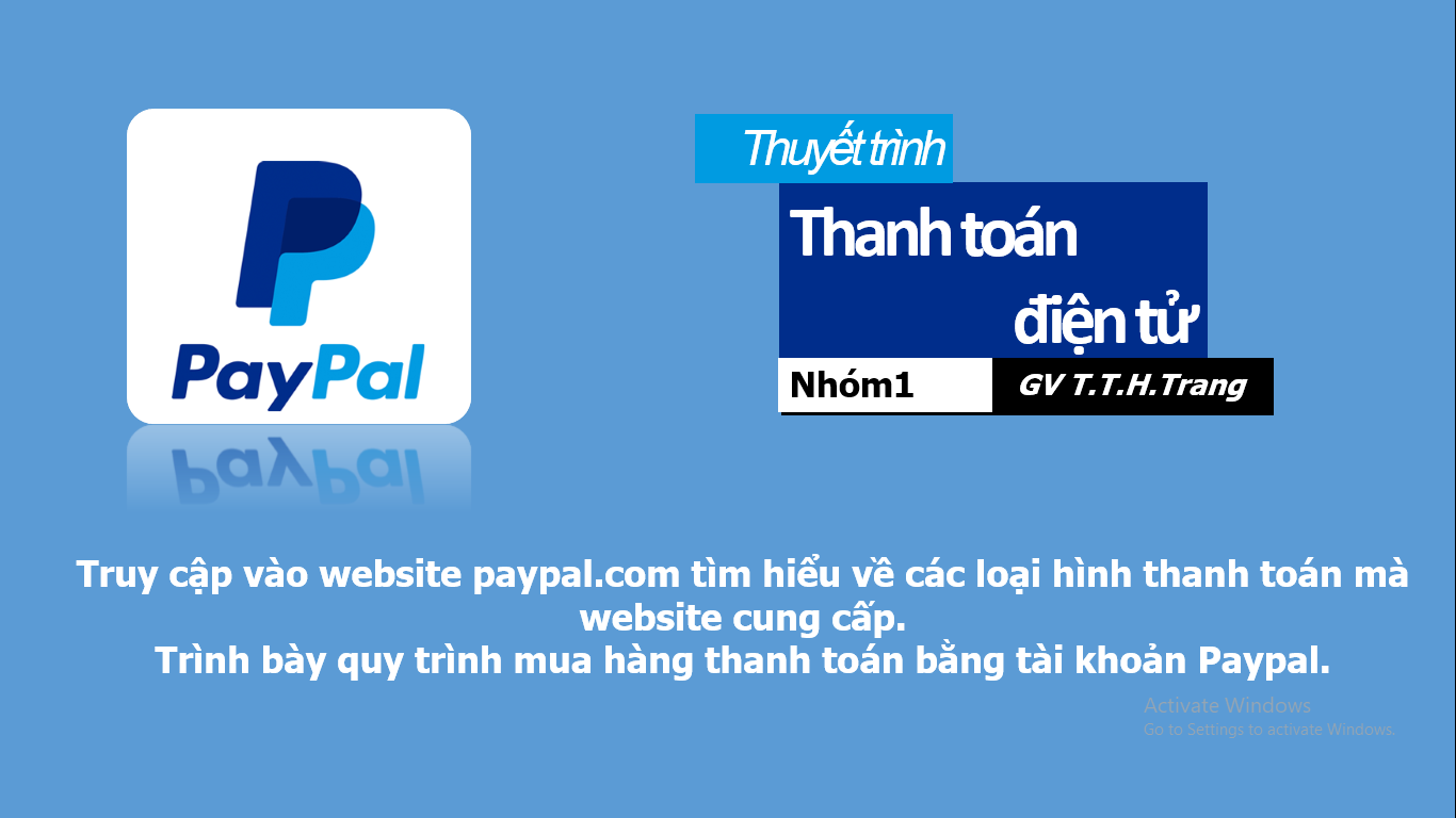 Share slide - Chủ đề về Paypal
